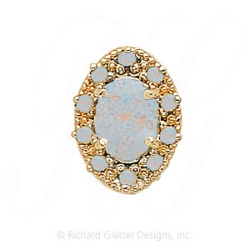 GS174 OP - 14 Karat Gold Opal Slide 